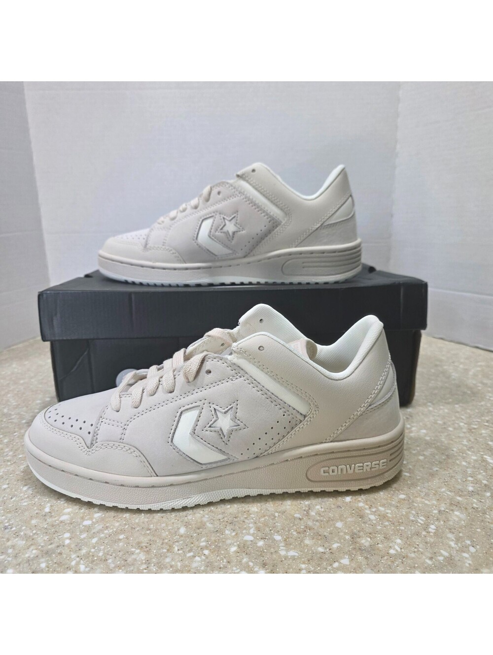 Converse Weapon Low Light Dune Ox Cream Beige Leather Men's 9 NIB